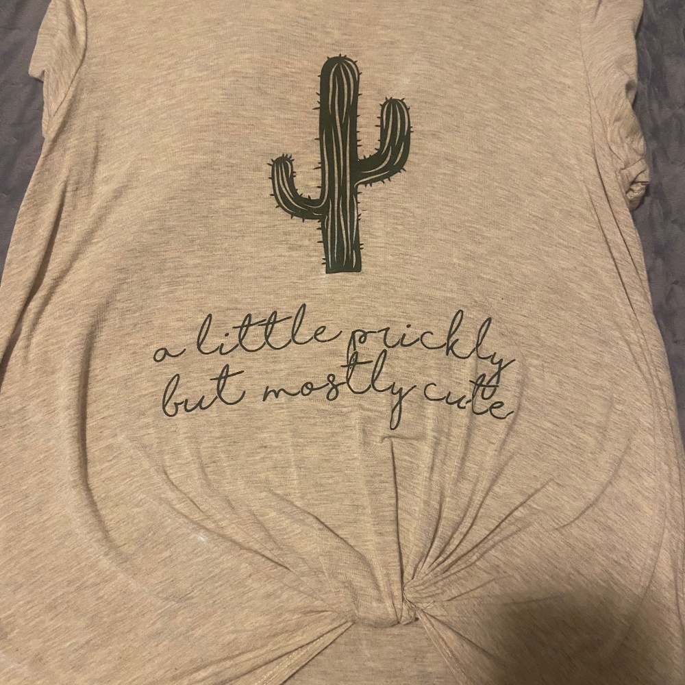 Cream Cactus Western T-Shirt